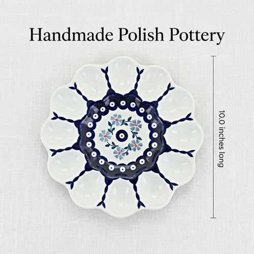Blue Violet Egg Plate Polish Pottery