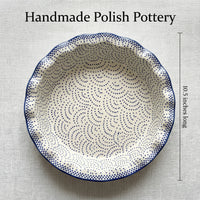 Small Dots Pie Plate Polish Pottery