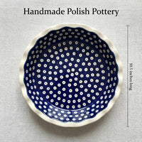 Dots Pie Plate Polish Pottery