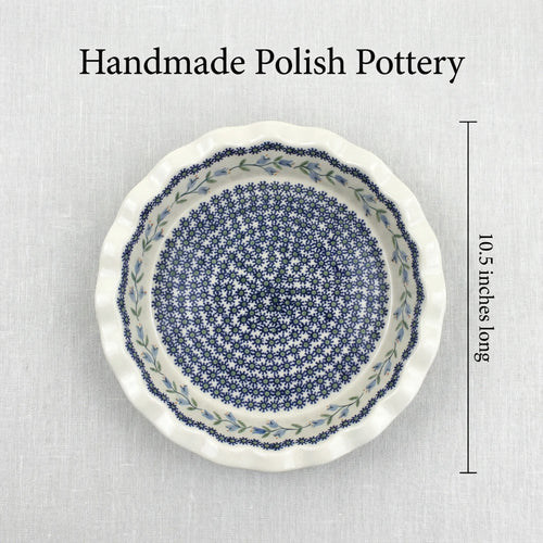 Tulip Pie Plate Polish Pottery