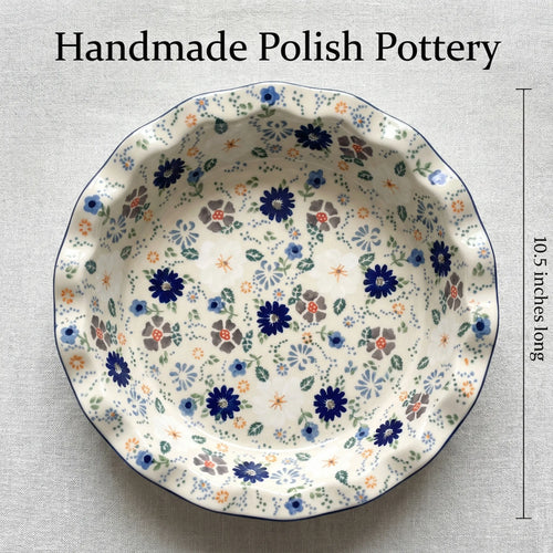 Carnival Pie Plate Polish Pottery