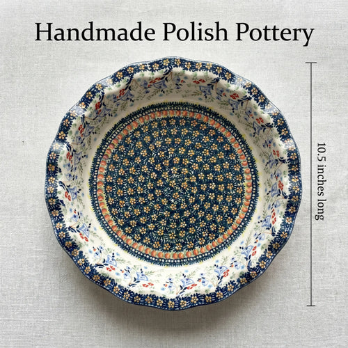 Periwinkle Pie Plate Polish Pottery