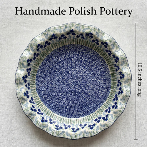 Brienna Pie Plate Polish Pottery