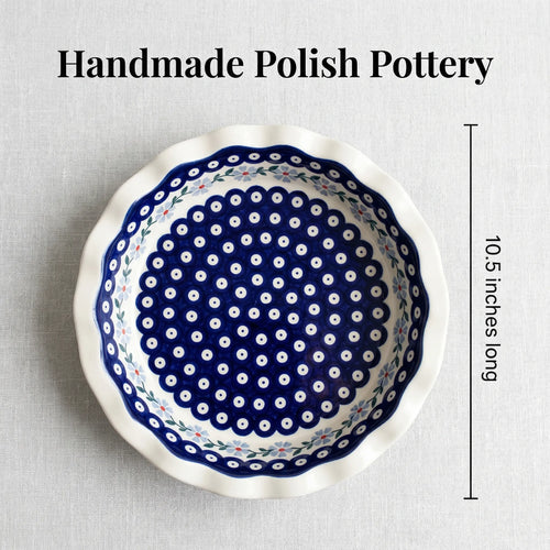 Blue Violet Pie Plate Polish Pottery