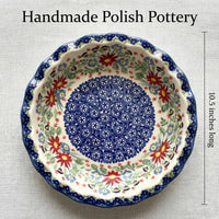 Jungle Bouquet Pie Plate Polish Pottery