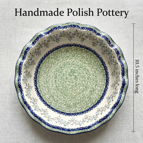 Summer Vine Pie Plate Polish Pottery