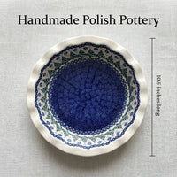 Festive Fir Pie Plate Polish Pottery