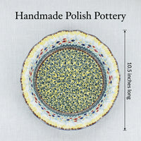 Prairie Garden Pie Plate Polish Pottery