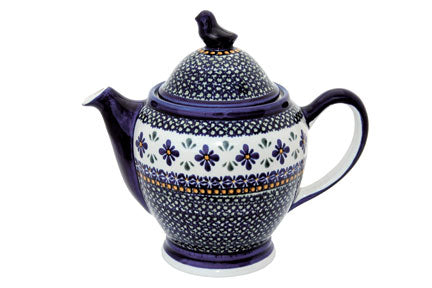 Mosaic Flower Coffee Pot Polish Pottery