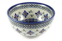 Mosaic Flower Dessert Bowl Polish Pottery