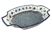 Mosaic Flower Large Serving Tray Polish Pottery