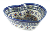 Mosaic Flower Small Heart Bowl Polish Pottery