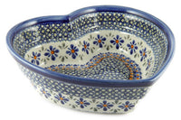 Mosaic Flower Large Heart Bowl Polish Pottery