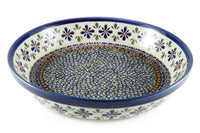 Mosaic Flower Large Shallow Serving Bowl Polish Pottery