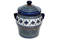 Mosaic Flower Large Canister Polish Pottery
