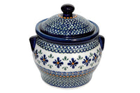 Mosaic Flower Medium Canister Polish Pottery