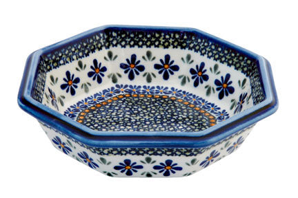 Mosaic Flower Large Octagonal Bowl Polish Pottery