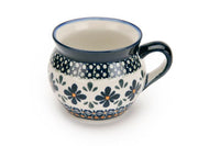 Mosaic Flower Small Bell Shaped Mug Polish Pottery