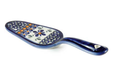Mosaic Flower Cake Server Polish Pottery