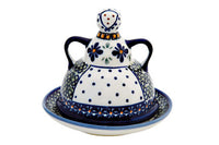 Mosaic Flower Small Cheese Lady Polish Pottery