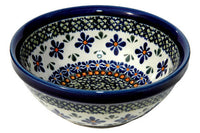 Mosaic Flower Small Serving Bowl Polish Pottery