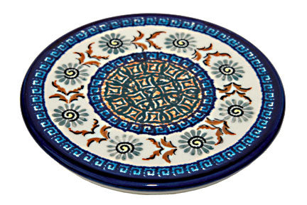 Mosaic Flower Trivet Polish Pottery