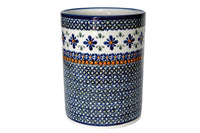 Mosaic Flower Utensil Jar Polish Pottery