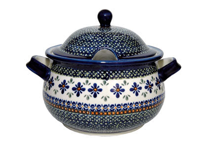 Mosaic Flower Soup Tureen Polish Pottery