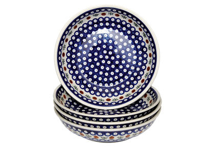 Nature 4 Piece Large Salad Bowl Set Polish Pottery