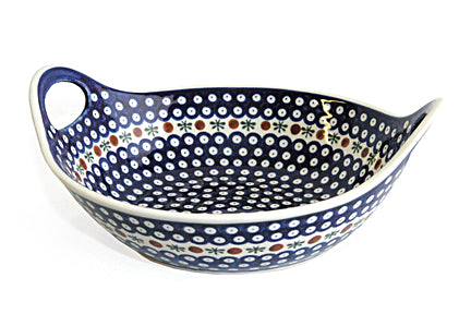 Nature Deep Bowl with Handles Polish Pottery