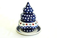 Nature Christmas Tree Luminary Polish Pottery
