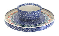 Polish Pottery Garden Bouquet Dual Dish