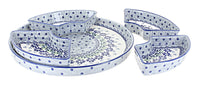 Hallsey Tray with 4 Plates Polish Pottery