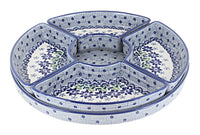 Polish Pottery Hallsey Tray with 4 Plates