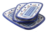 Polish Pottery Noel Nights 3 Piece Rectangular Serving Set