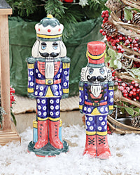 Classic Christmas Nutcracker Figurine Set Polish Pottery
