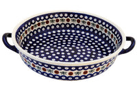 Nature Round Casserole with Handles Polish Pottery