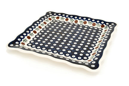 Nature Square Lunch Plate Polish Pottery