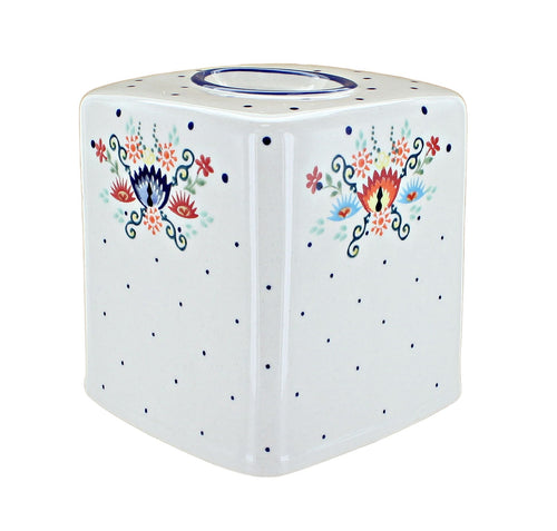 Polish Pottery Desert Flower Tissue Box