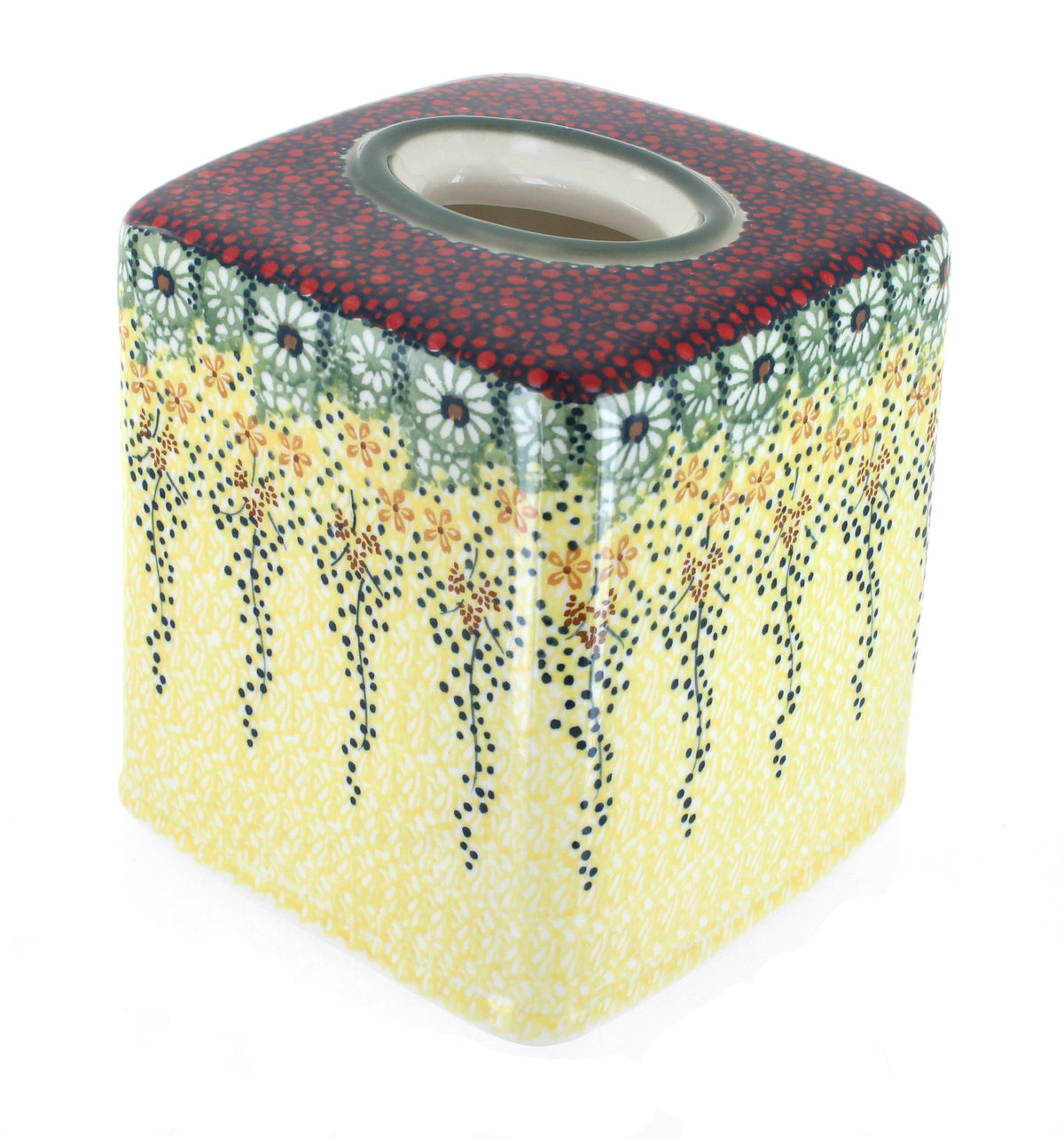Sunshine Grotto Tissue Box – Blue Rose Pottery