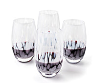 Opal Confetti Water Glass Set Polish Pottery