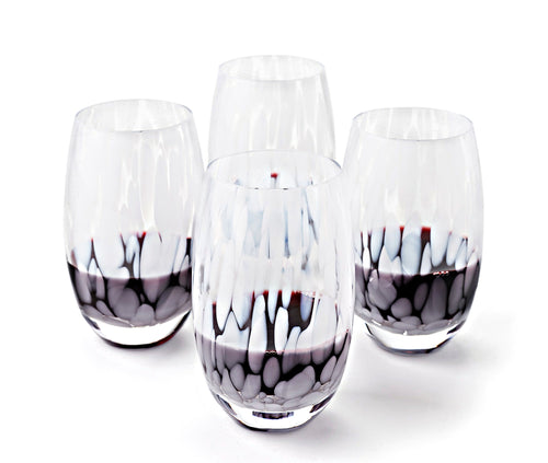 Opal Confetti Water Glass Set Polish Pottery