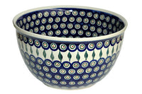 Peacock Large Mixing Bowl Polish Pottery