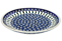 Peacock Large Round Platter Polish Pottery