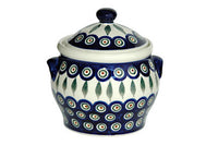 Peacock Medium Canister Polish Pottery