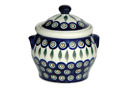 Peacock Medium Canister Polish Pottery