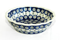 Peacock Medium Scallop Bowl Polish Pottery