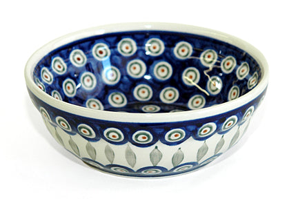 Peacock Cereal/Soup Bowl Polish Pottery