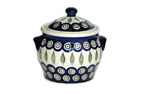 Peacock Small Canister Polish Pottery