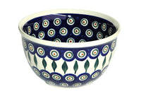 Peacock Small Mixing Bowl Polish Pottery